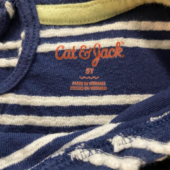 Cat & Jack blue and white striped dress 5T - Picture 3 of 3